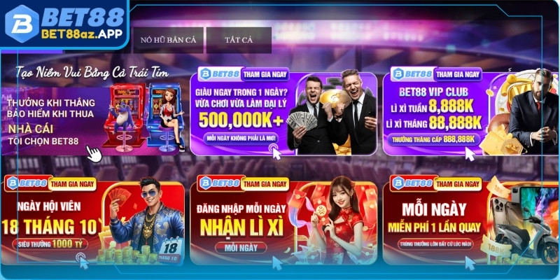 Khuyến mãi Bet88 Khuyến mãi Bet88 thưởng nạp đầu hoành tráng tối đa 8.888k