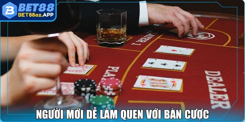 Baccarat Bet88 - Cơ Hội Vàng Cho Các Tay Chơi Bản Lĩnh Người mới dễ làm quen với bàn cược baccarat Bet88