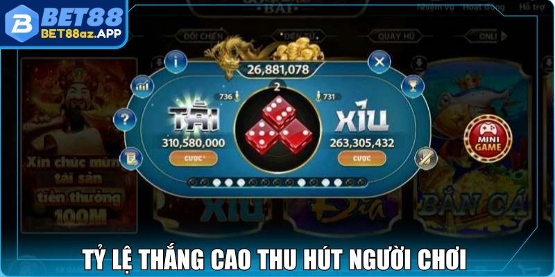Tài Xỉu Bet88 - Xúc Xắc Đổi Vận Cho Những Người Dám Thử Tỷ lệ thắng cao thu hút người chơi tài xỉu Bet88